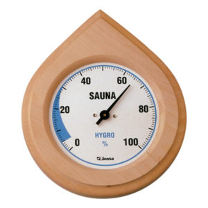 Sauna Hygrometer Tropfen Holz